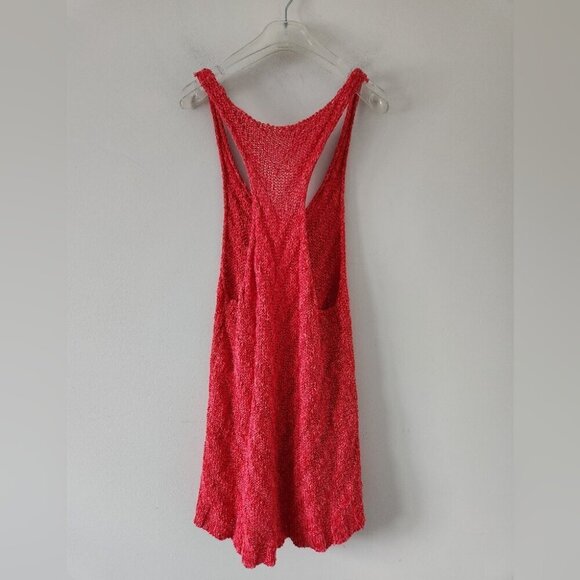 FREE PEOPLE | Chevron Sweater Tunic dress Size S Red Casual Boho - Picture 3 of 3
